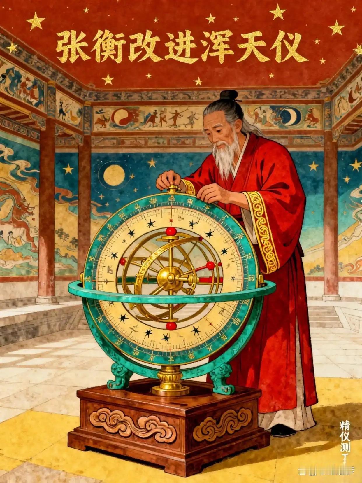 张衡是东汉罕见的全能奇才，远不止造出候风地动仪。他以《二京赋》跻身汉赋四大家，著