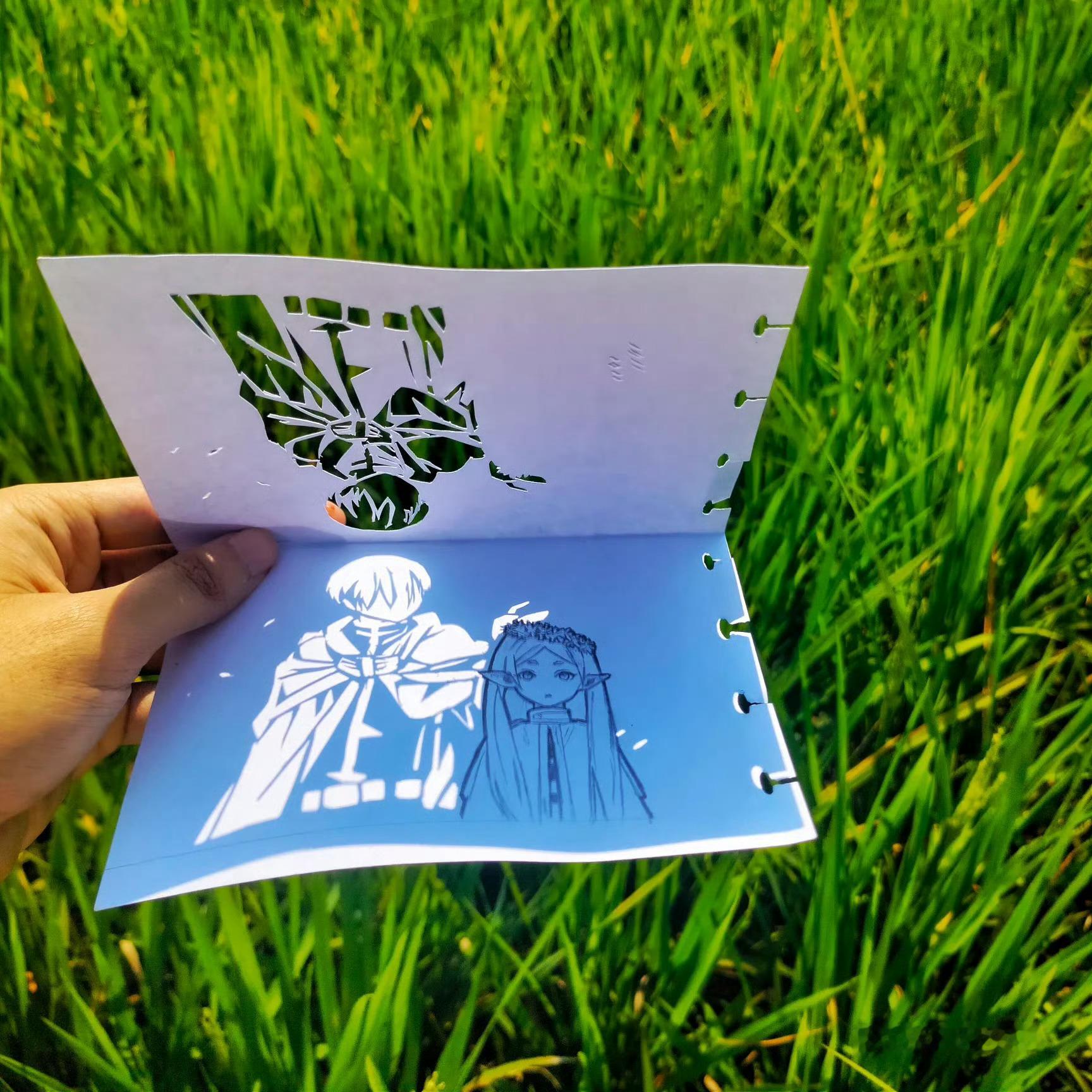 葬送的芙莉莲 辛美尔与芙莉莲剪纸版光影戳破次元壁啊.（绘:murizzsu) 