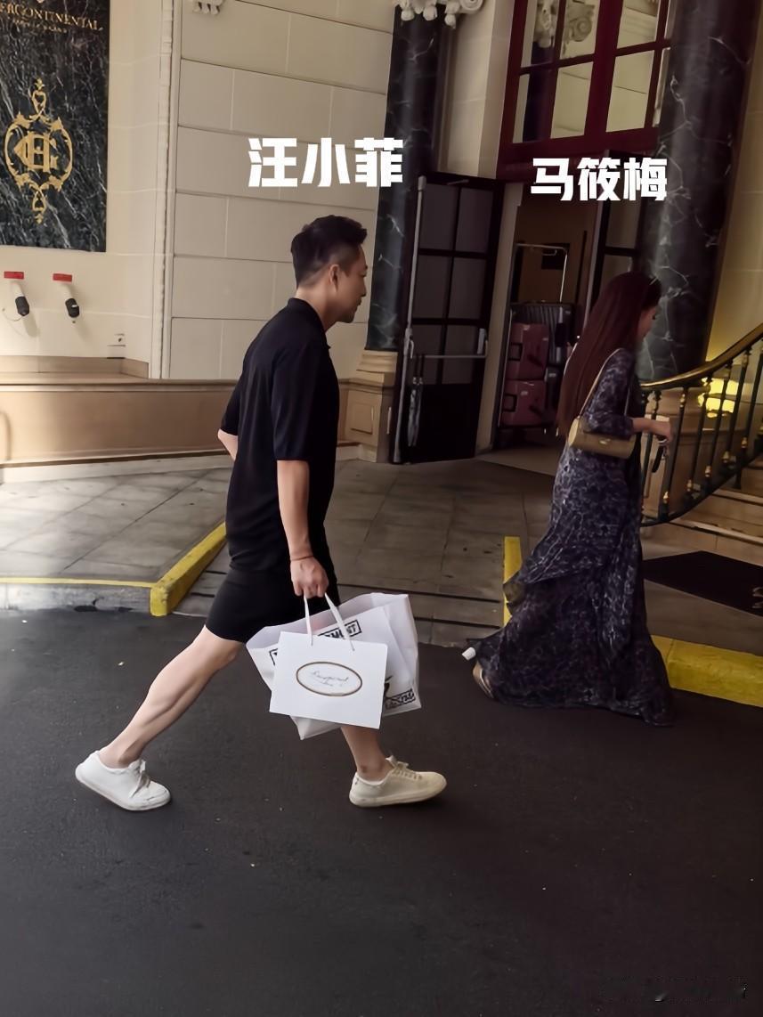 网友在巴黎偶遇汪小菲和马筱梅……

马筱梅陪汪小菲在巴黎进修学习，筱梅妈妈在湾湾
