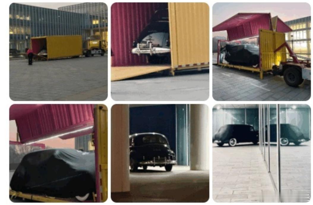 最近车圈在传的那一张图，就是有人拍到一台半遮半掩的demo，看起来像老爷车，又明