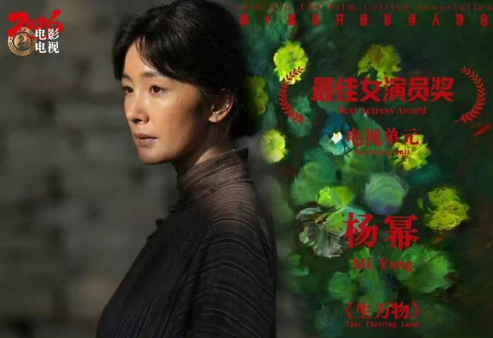 杨幂获最佳女演员奖 恭喜杨幂荣获最佳女演员奖，杨幂的宁绣绣用演技征服观众，用口碑