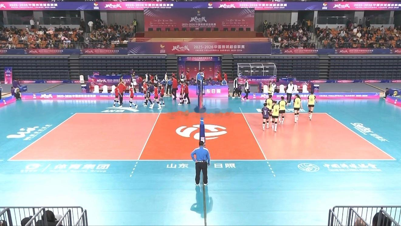 2025-2026中国女排超级联赛A级第13轮山东日照钢铁vs江苏中天钢铁第二局