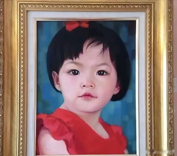 王诗龄爷爷给王诗龄画的油画。 这就是有个画家爷爷的深刻体验 
