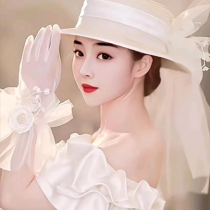 梦幻白色花季少女，优雅迷人温柔白裙少女 白裙少女感 紫色梦幻少女 白裙少女 白色