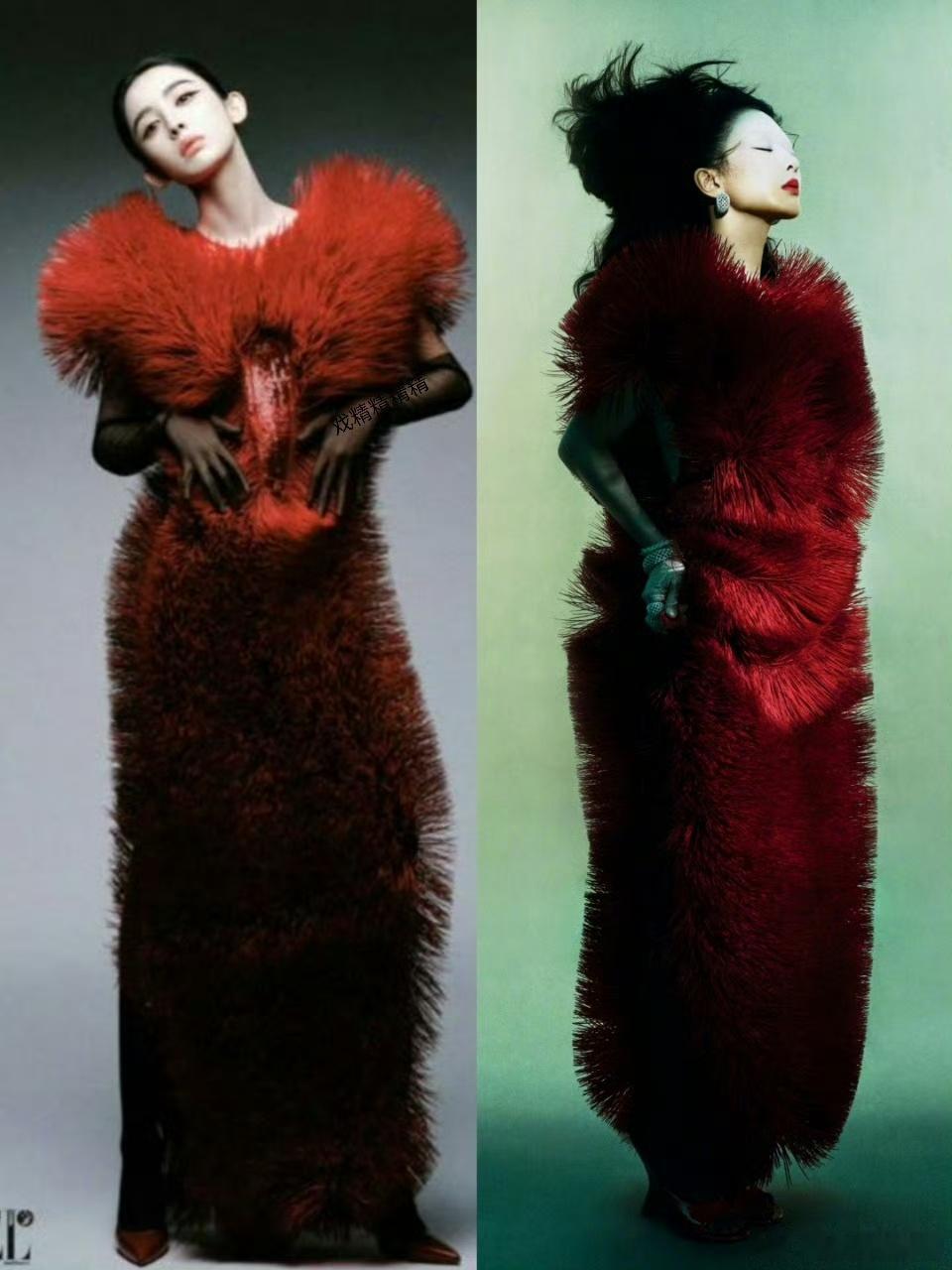 杨紫娜扎撞高定了  杨紫娜扎同款高定   看杨紫和娜扎穿同款高定，就像在欣赏一场