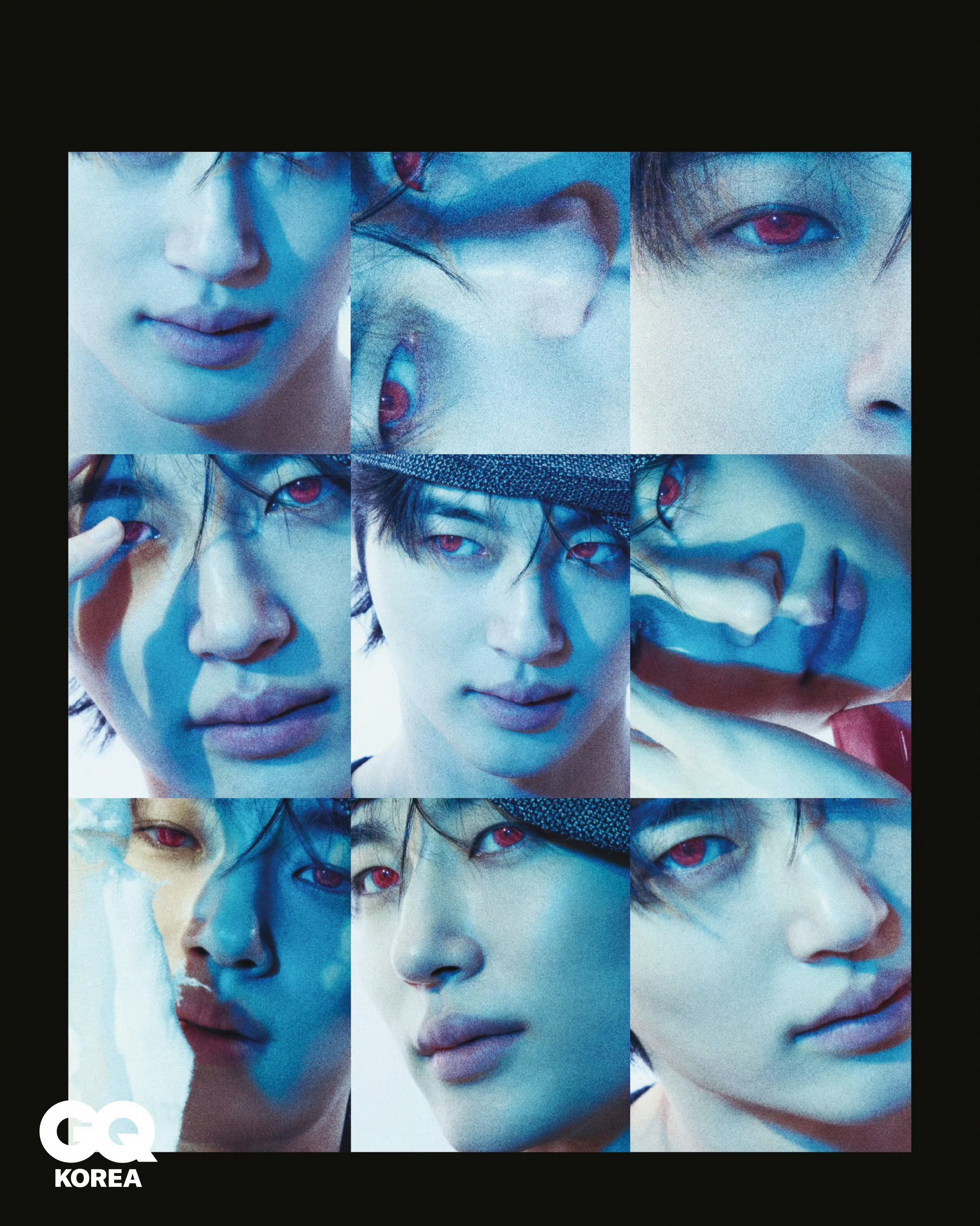 边佑锡 GQ KOREA 八月刊封面，Prada秋冬男装画报，长湿发、战损妆… 