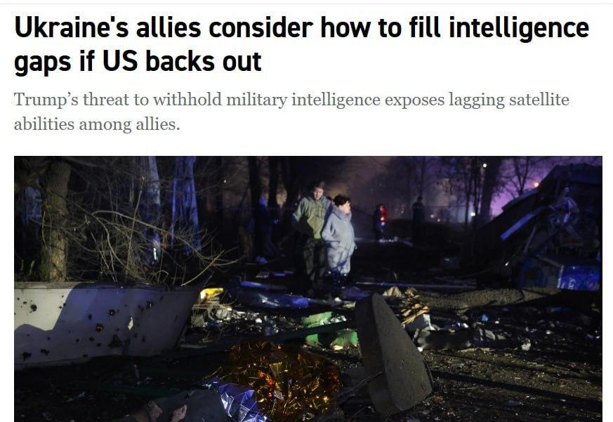 乌克兰的盟友正在寻找替代美国情报机构的方案，以防其撤出美国拥有独特的情报能力，在