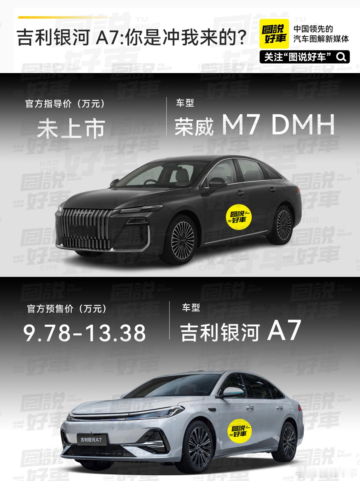 昨天荣威 M7 DMH发布官图，定位中型插混轿车，设计偏向商务豪华，和主打大空间