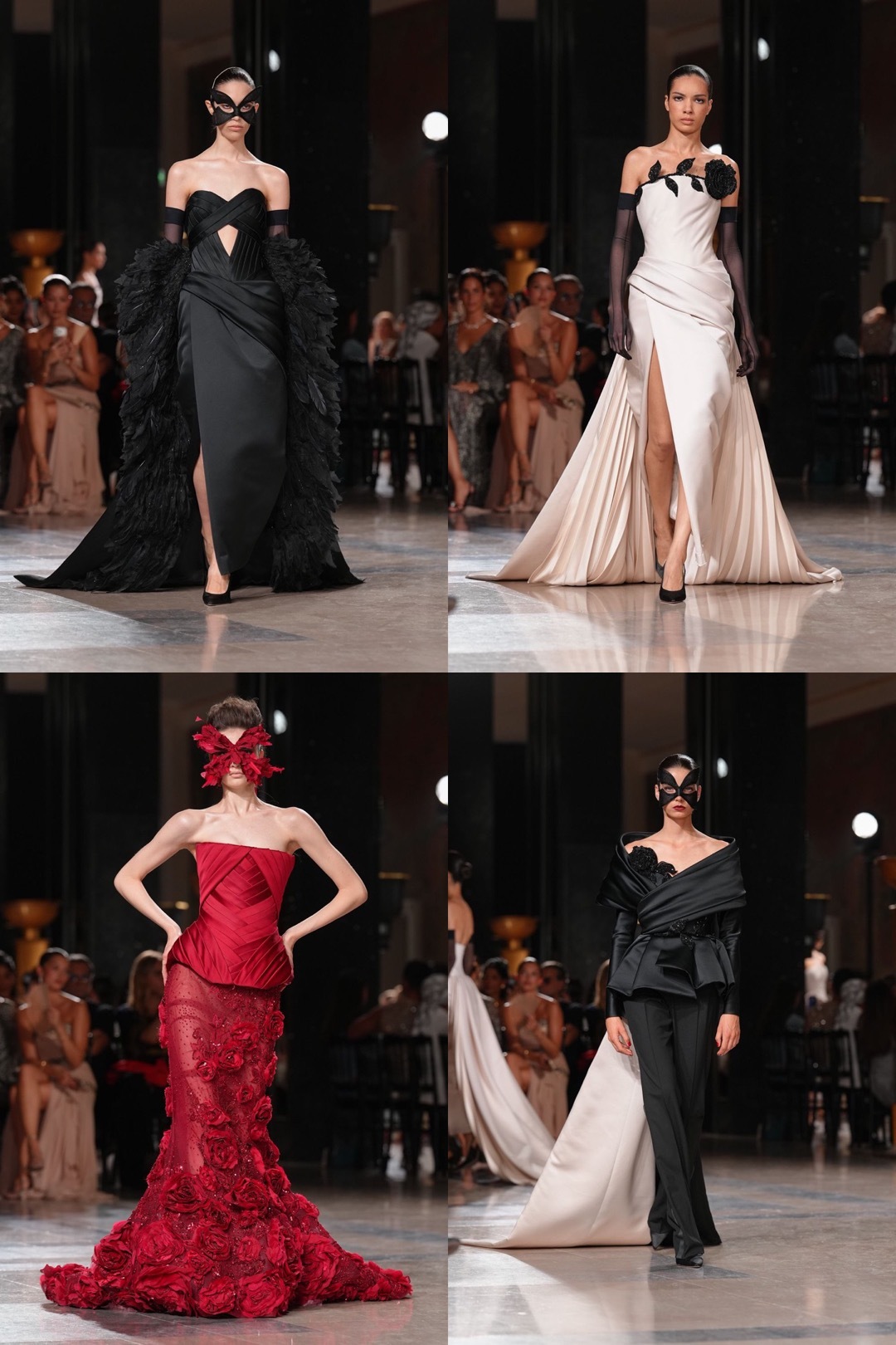 Elie Saab 2026秋冬高订秀，中东仙牌代表本季再一次将暗色调作为基调，