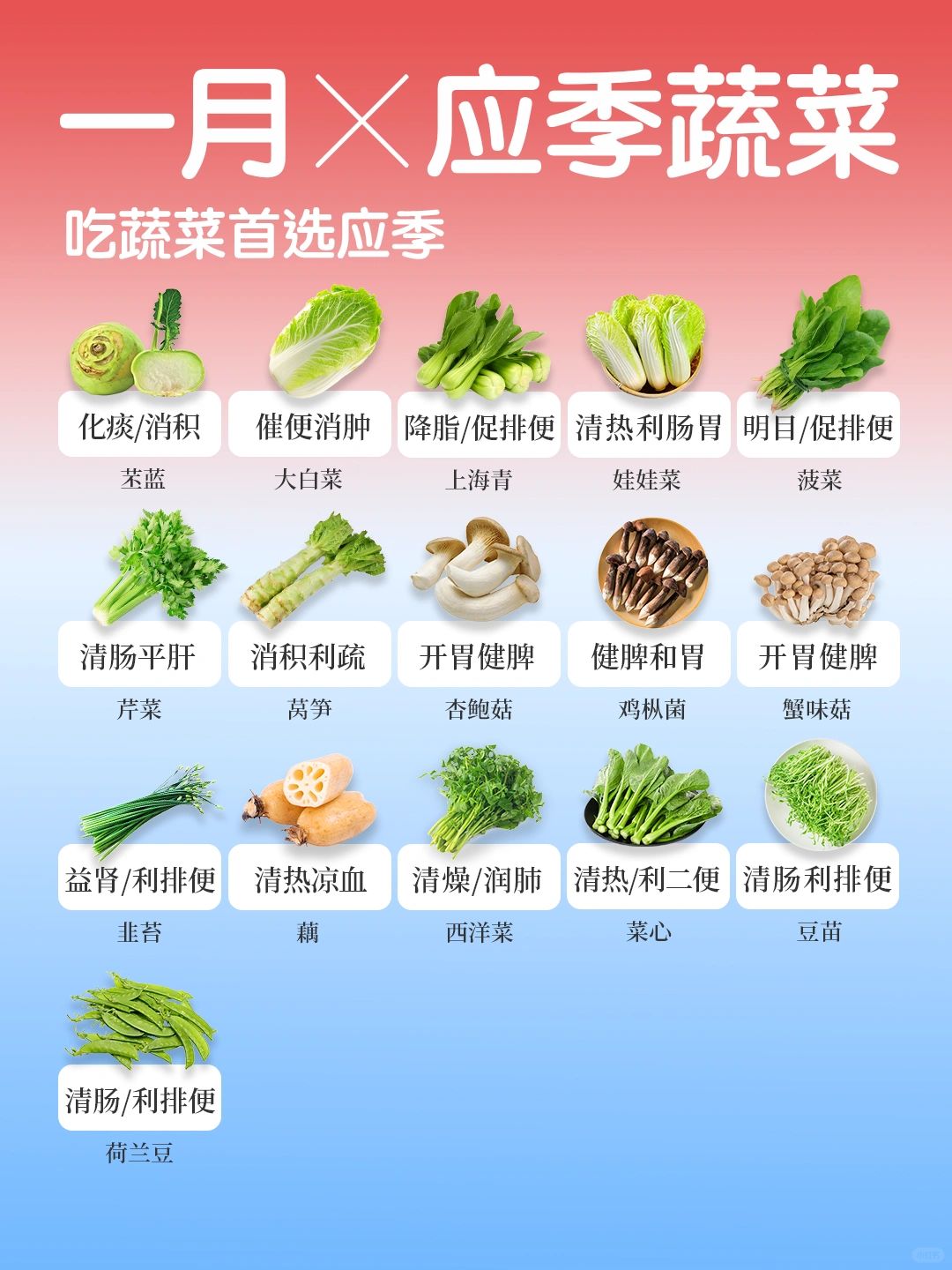 1🈷️应季蔬菜速查👆｜吃蔬菜首选应季🥬