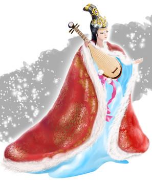 “王昭君出塞前夜，没哭，反而把琵琶弦全调松了：她说——‘匈奴单于要听的不是江南雨