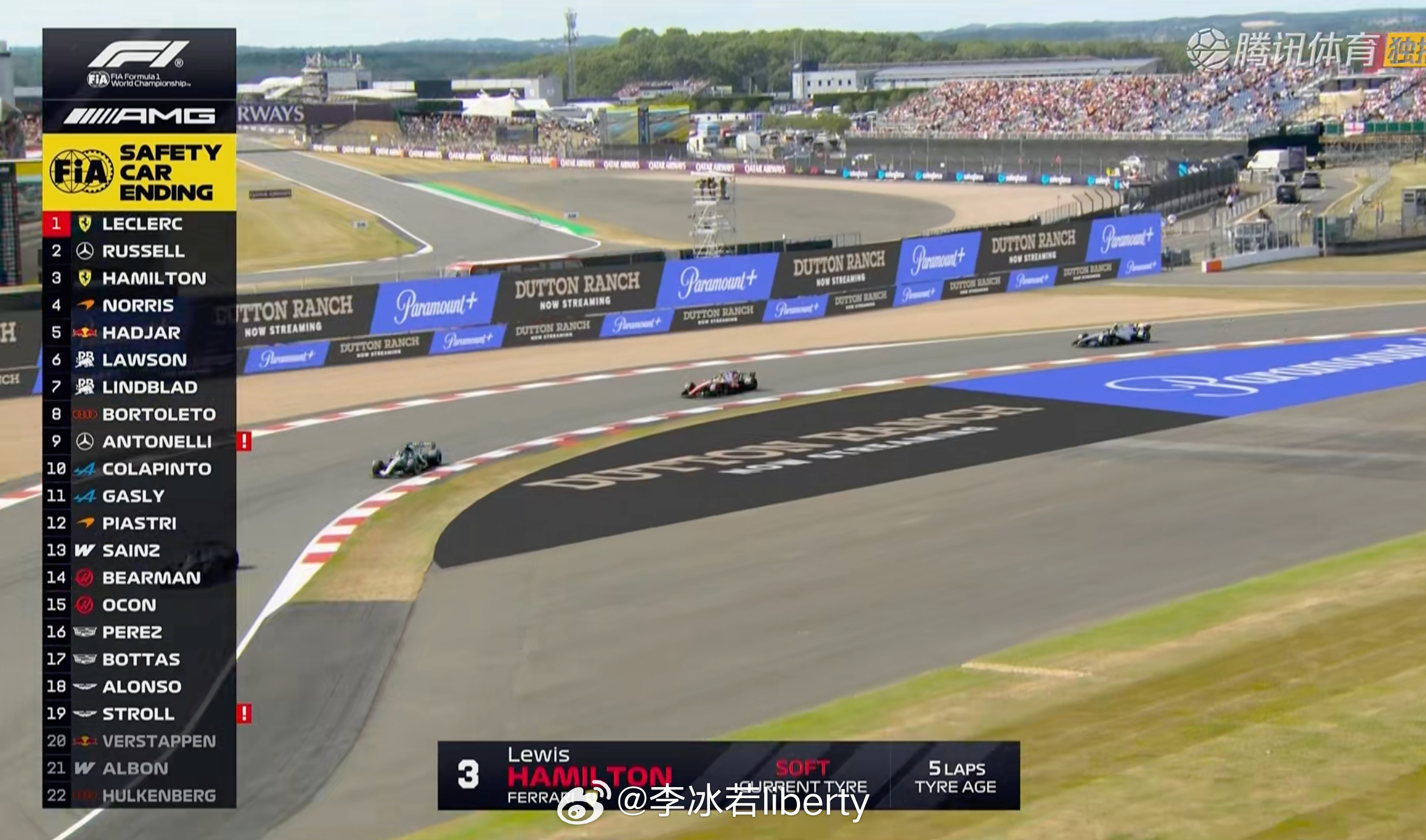 2026F1英国大奖赛 前面白跑 ，给大家留了一圈！ 