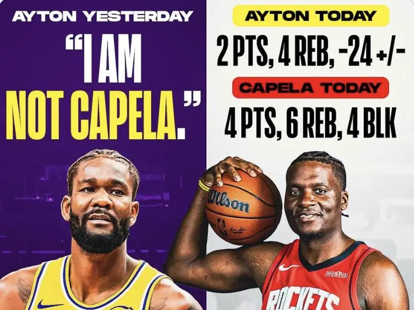 若艾顿像卡佩拉那样打球，湖人会更好 