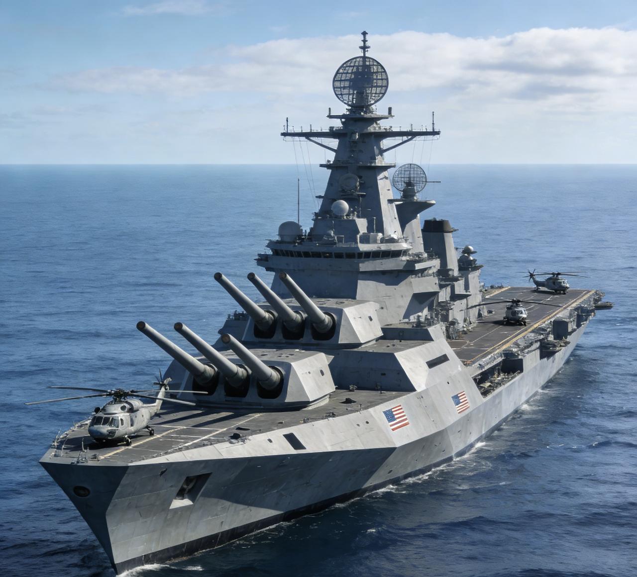 美：我宣布一个重大的计划，我们将重启战列舰计划，打造一个跨时代的战列舰。
印：阿