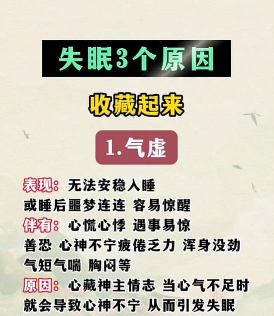多梦易醒入睡难，三种失眠辨证区别