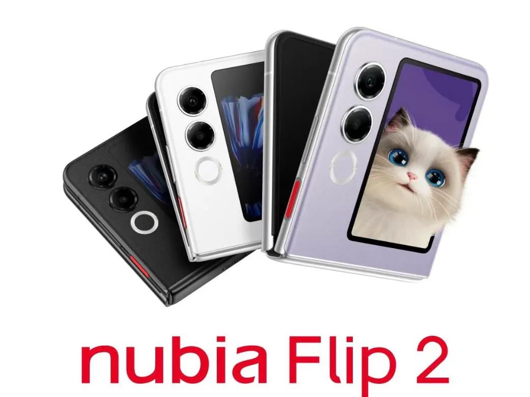 努比亚小折叠即将更新，nubia Flip2改用了方形外屏与纵向双摄排列的设计，