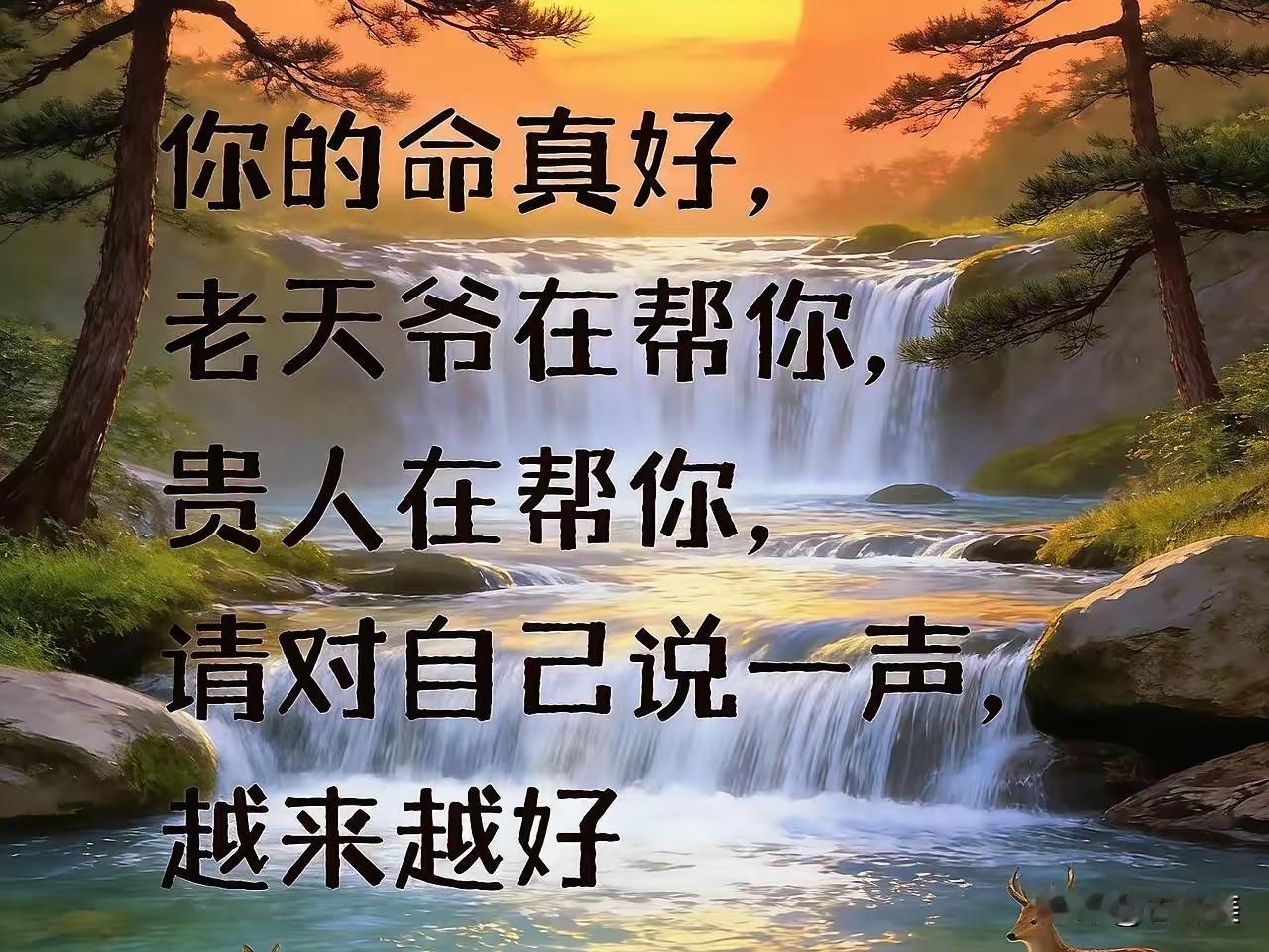 你说了吗？
说吧！越来越好，越来越好。美好的期盼，深深地祝愿，老天在帮，贵人在帮