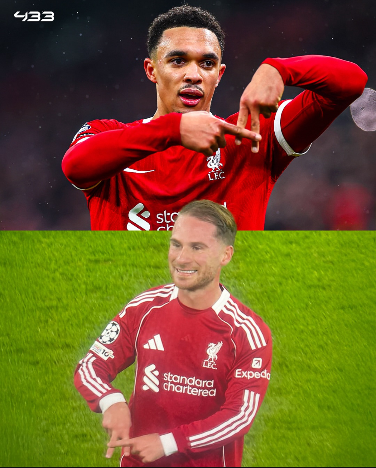 有些事情总要有人做，麦卡利斯特进球后“致敬”阿诺德[笑cry][作揖] ​​​