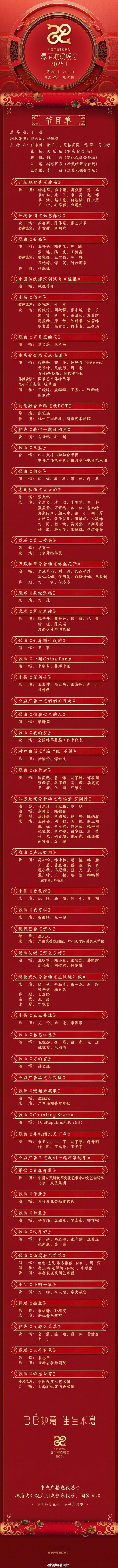 武汉22个地标亮相春晚 1月28日晚11时许，2025央视蛇年春晚武汉分会场将带