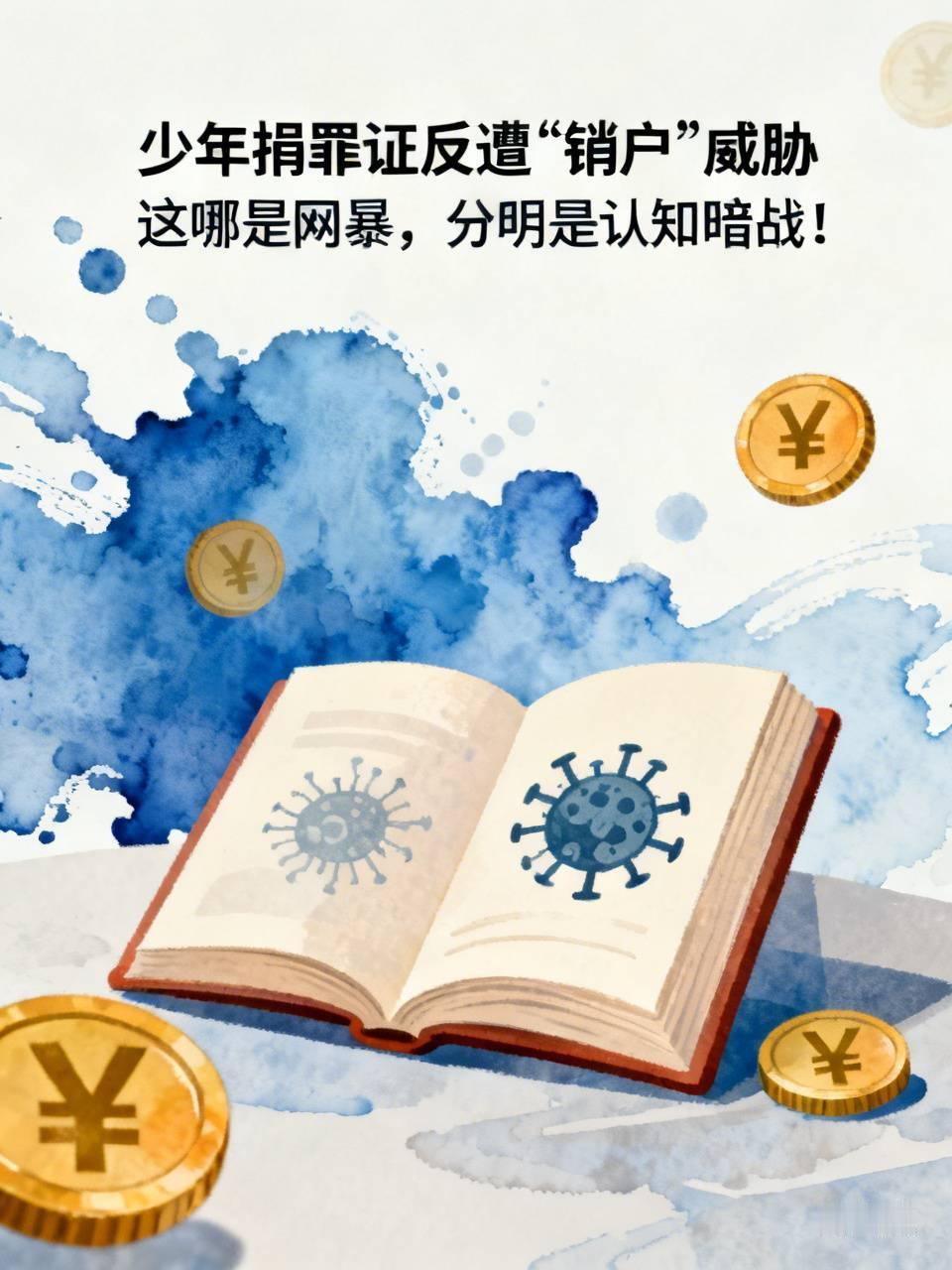 少年捐罪证反遭“销户”威胁：这哪是网暴，分明是认知暗战！
三名少年拿出自己的压岁