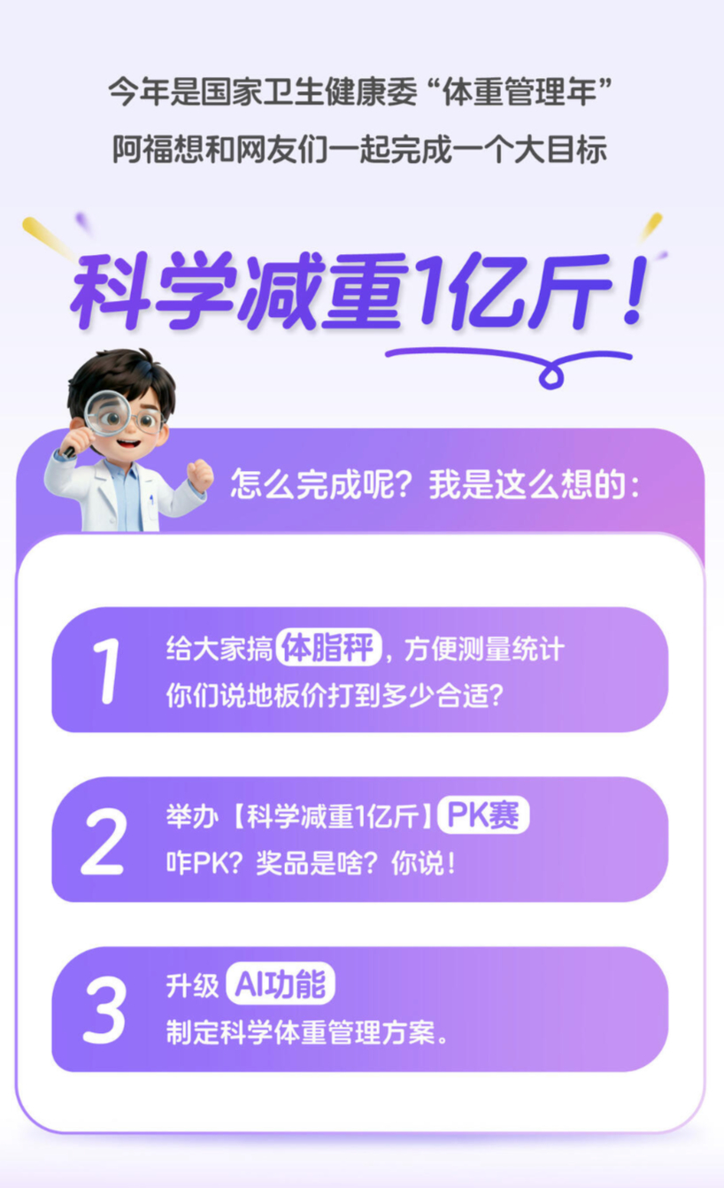 王濛全民健身的愿望实现了完美双向奔赴！王濛许下全民健身心愿，阿福送出一分钱体脂秤