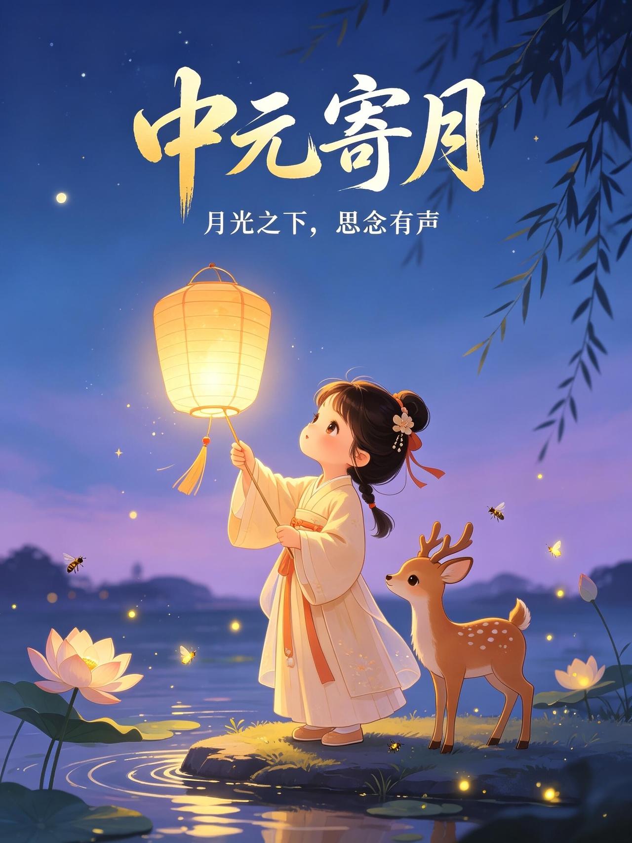 七月中元，桂香轻扬🌼，思绪随晚风飘向远方。我们在静谧的夜色里，追忆祖辈的教诲，