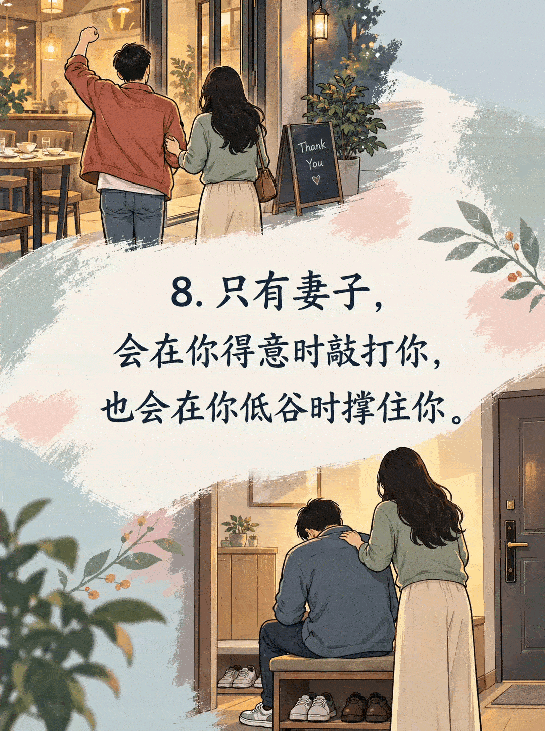 妻子的重要性
老辈人说“妻财子禄寿”把妻子排在第一位，真的不是老封建瞎排的。妻子