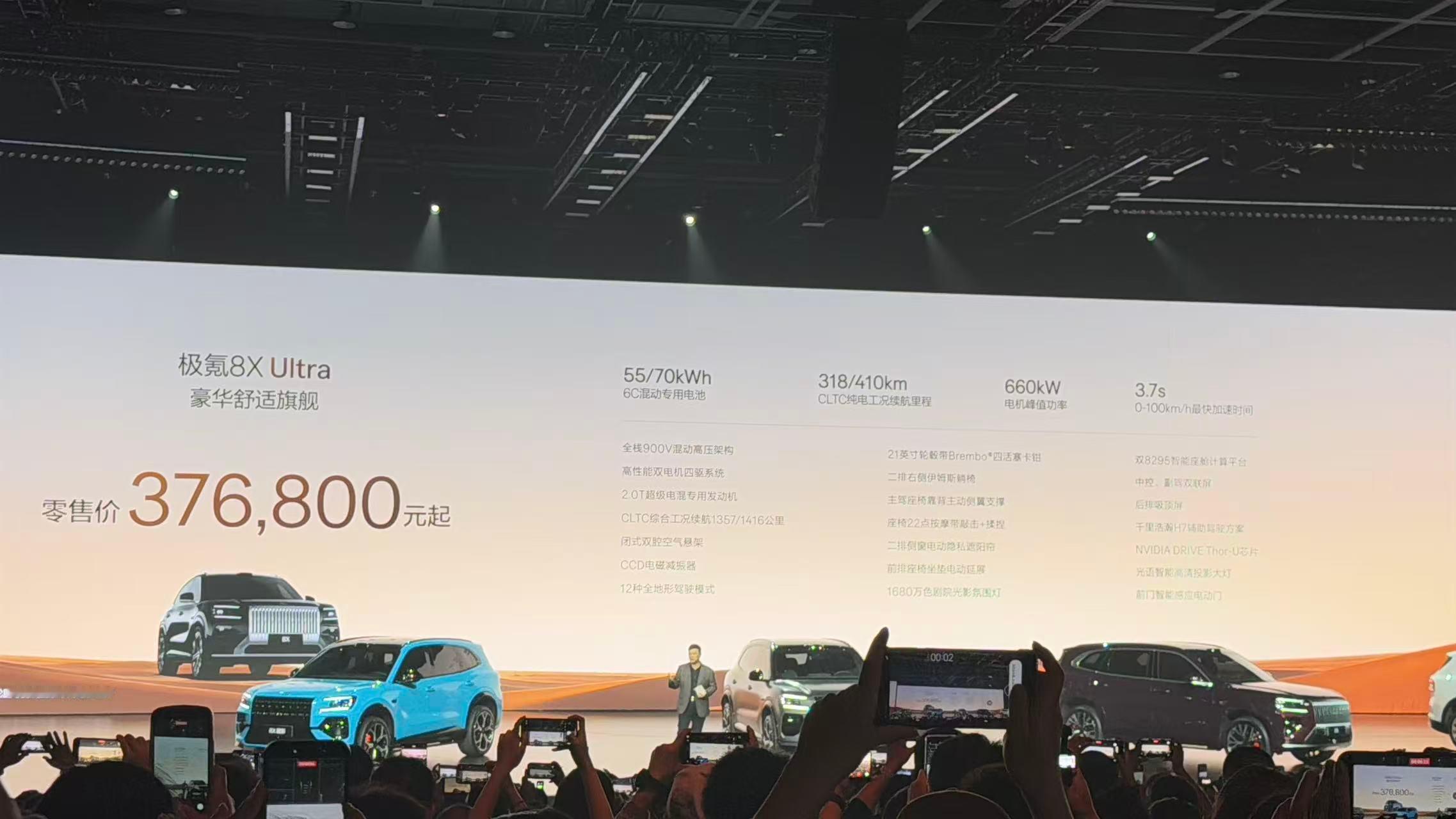 超级电混高性能旗舰SUV 极氪8X 价格来了，限时臻享权益后限时价格为32.98