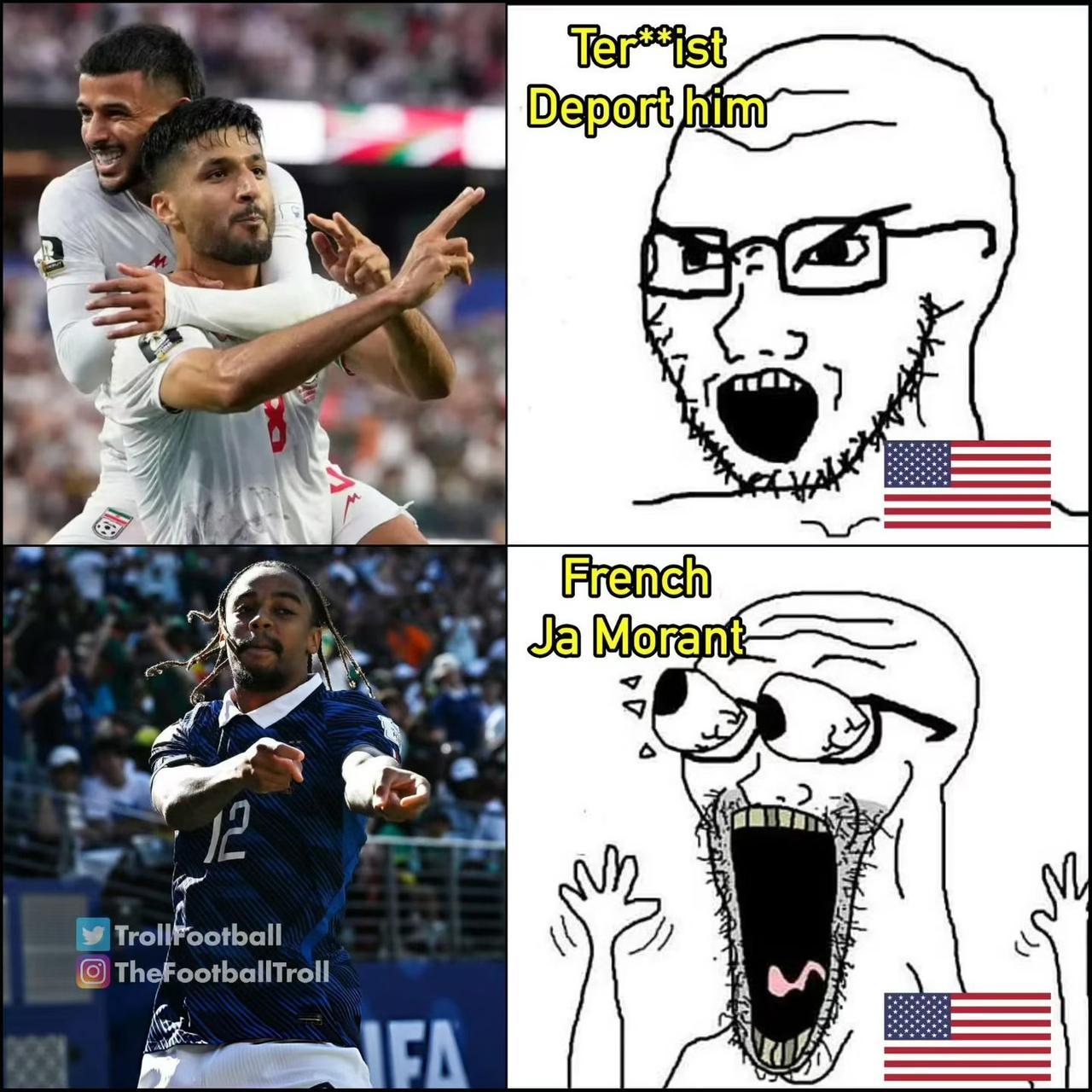 🌍🏆⚽️🇺🇸🇮🇷
美国人真low
伊朗队被勒令离开美国