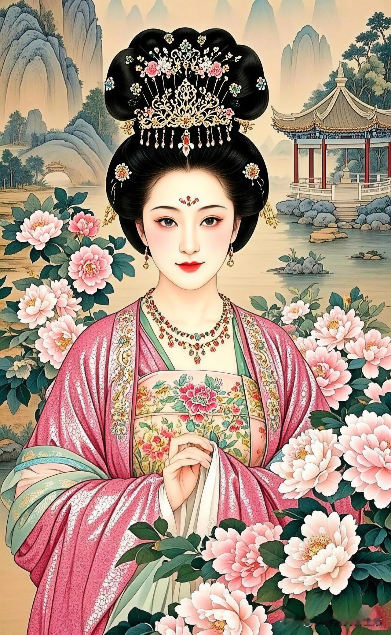 花间美人，锦衣华裳。