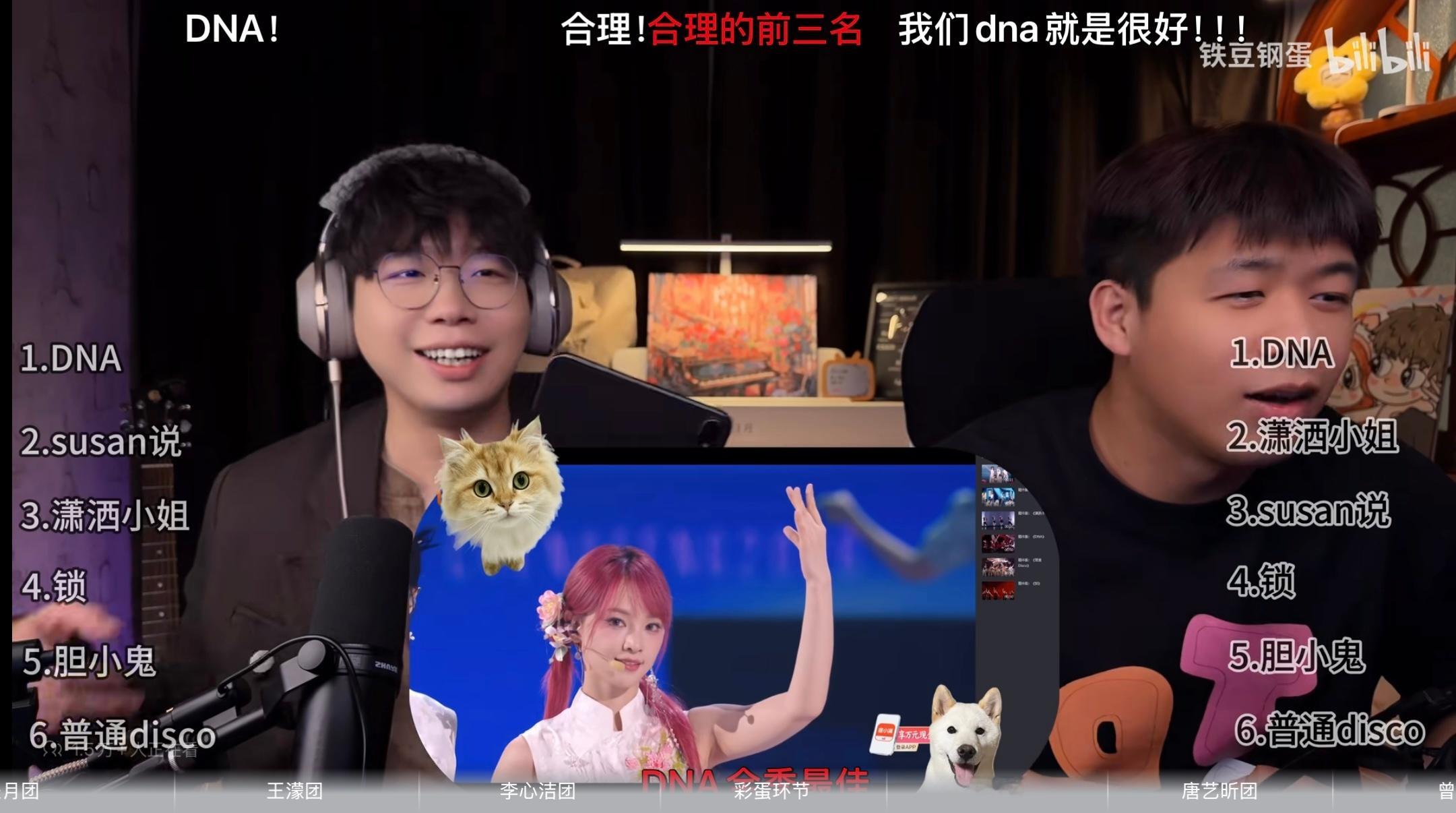 铁豆钢蛋re四公团秀，夸潇洒小姐全员潇洒，每个人都有发挥很自信。潇洒小姐票数完全