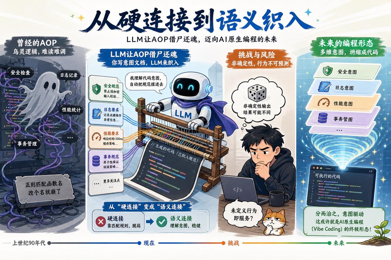 【AOP复兴：AI时代的“切面编程”与Vibe Coding】

编程不只是写逻