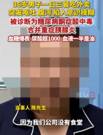 “真是个狠人！”江苏淮安，一名36岁男子因为公司没有食堂，午餐和晚餐都靠外卖解决