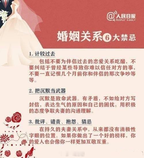 【婚姻从来不是潦草的事】从决定走进婚姻的那天，就应懂得彼此照顾及忠诚。婚前多提些