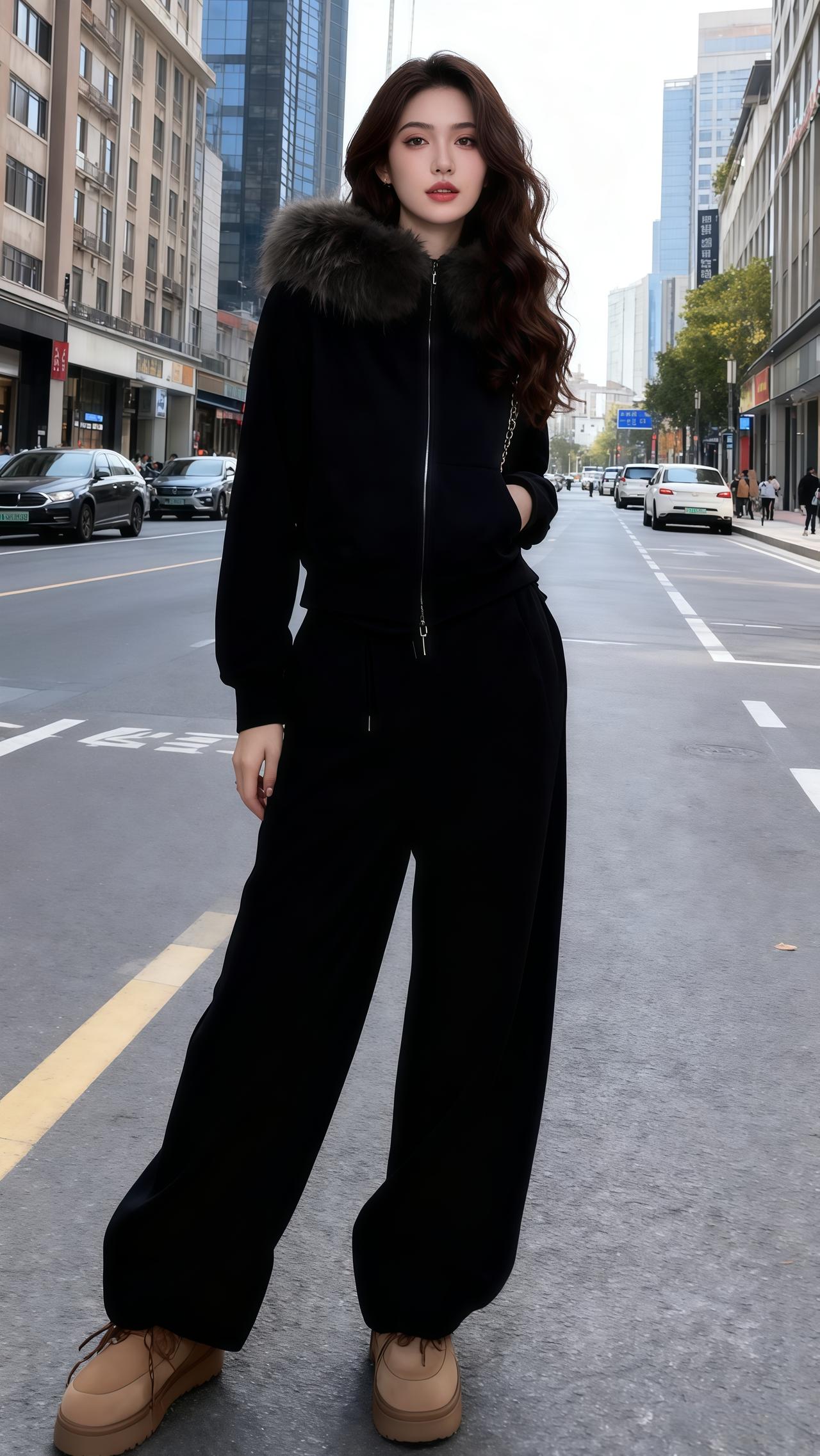 时尚穿搭 黑色系穿搭 穿搭韩系穿搭 今天穿什么