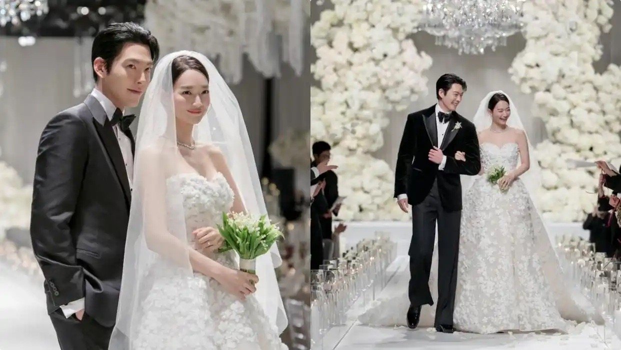 金宇彬♥申敏儿低调完婚！婚礼现场照宛如电影剧照，甜蜜同框网友直呼最美结婚照！ 