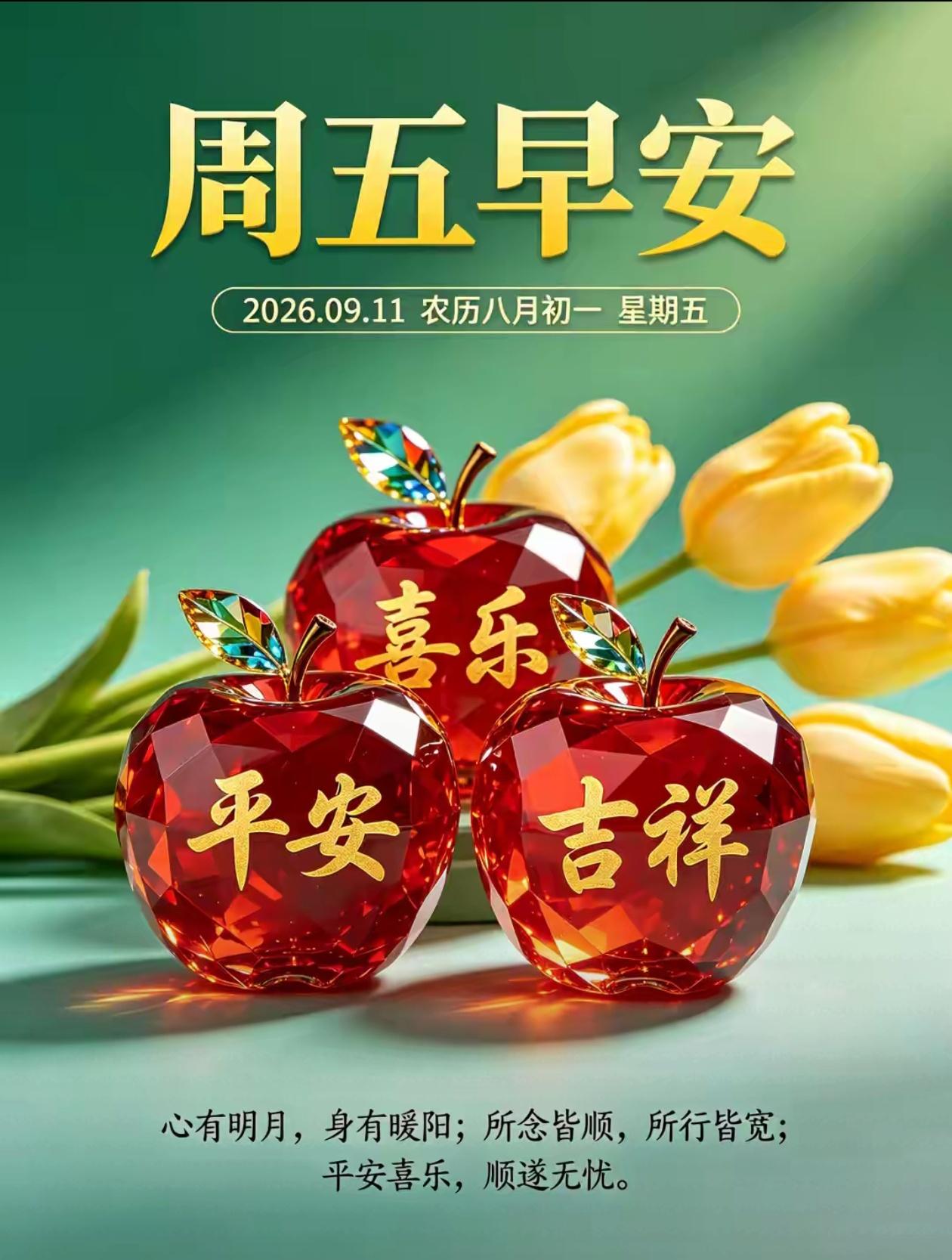 [福]2026./9月11日，朝夕平安无恙，日常自在清欢[福]

🍂🍁飒飒金
