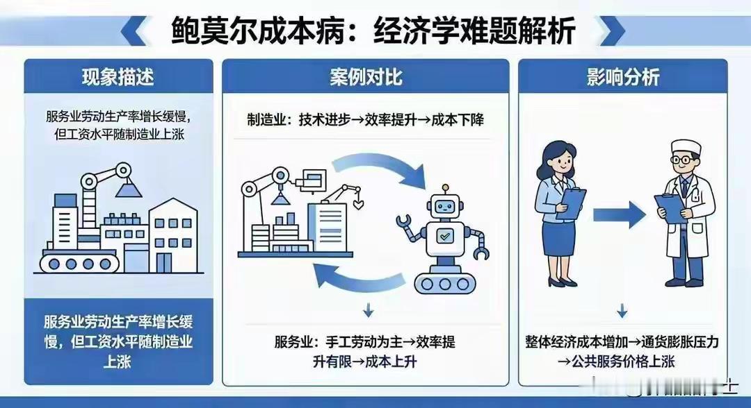 为什么中国能挑战“鲍莫尔魔咒” “鲍莫尔魔咒”认为服务业生产率提升慢，会拖累整体