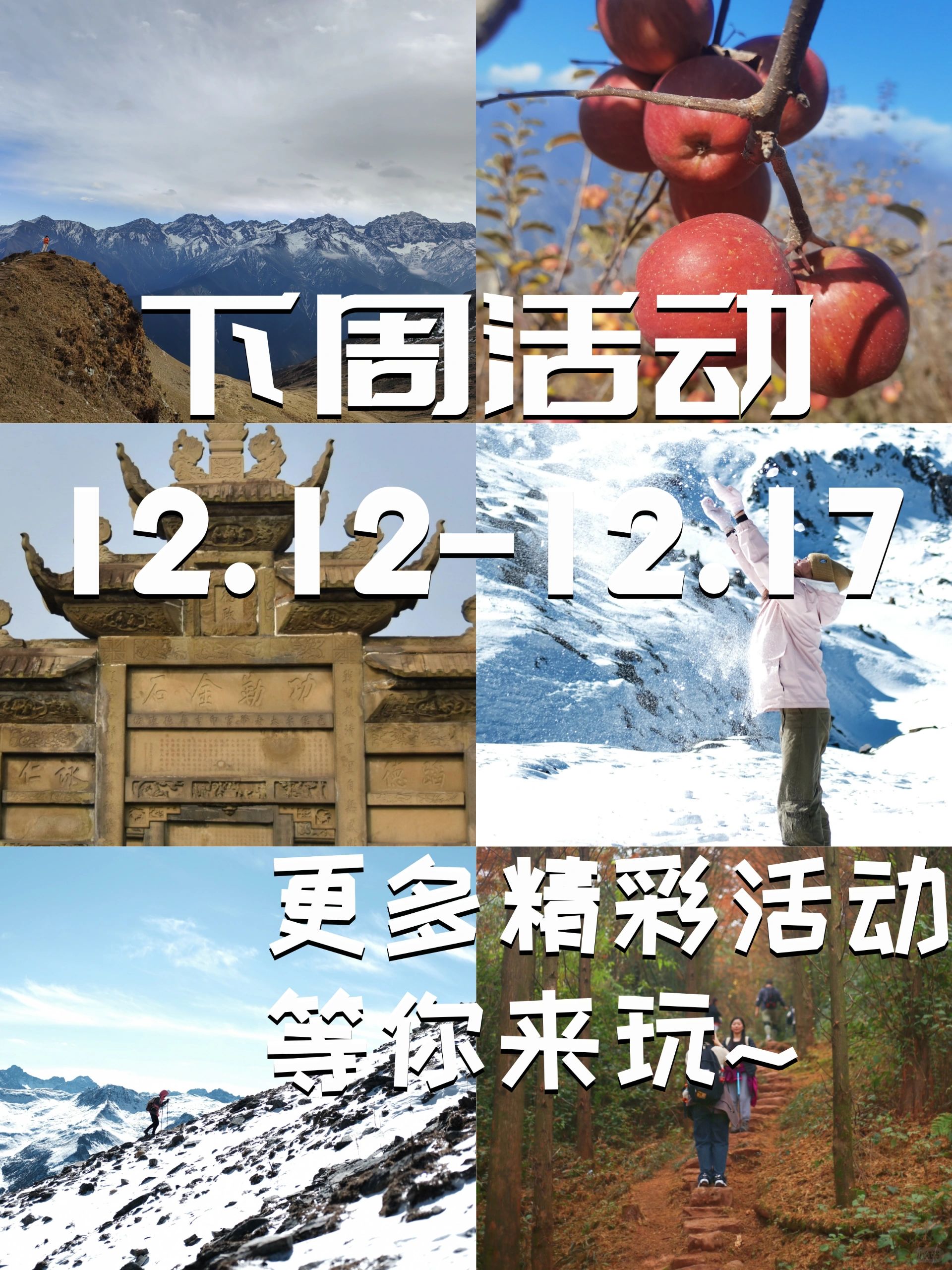 ✔️✔️✔️｜下周1日活动概览
