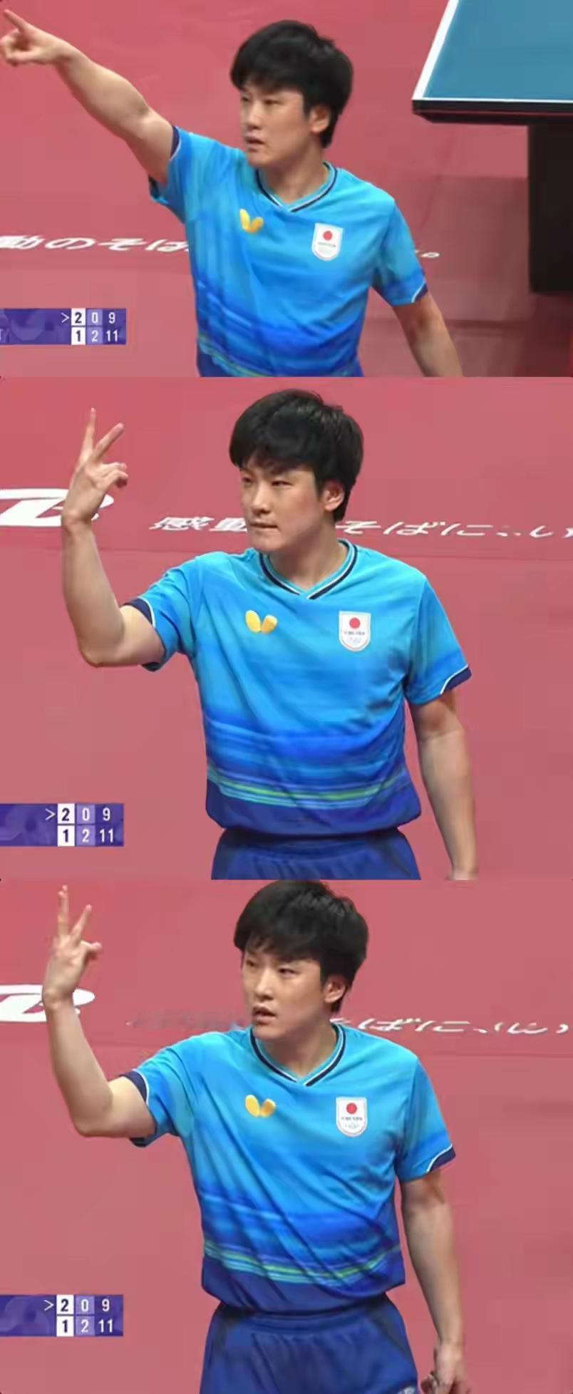 嚣张狂妄！不尊重对手！
张本智和在赢下王楚钦的那一刻，连续做了三个挥臂伸手指头的
