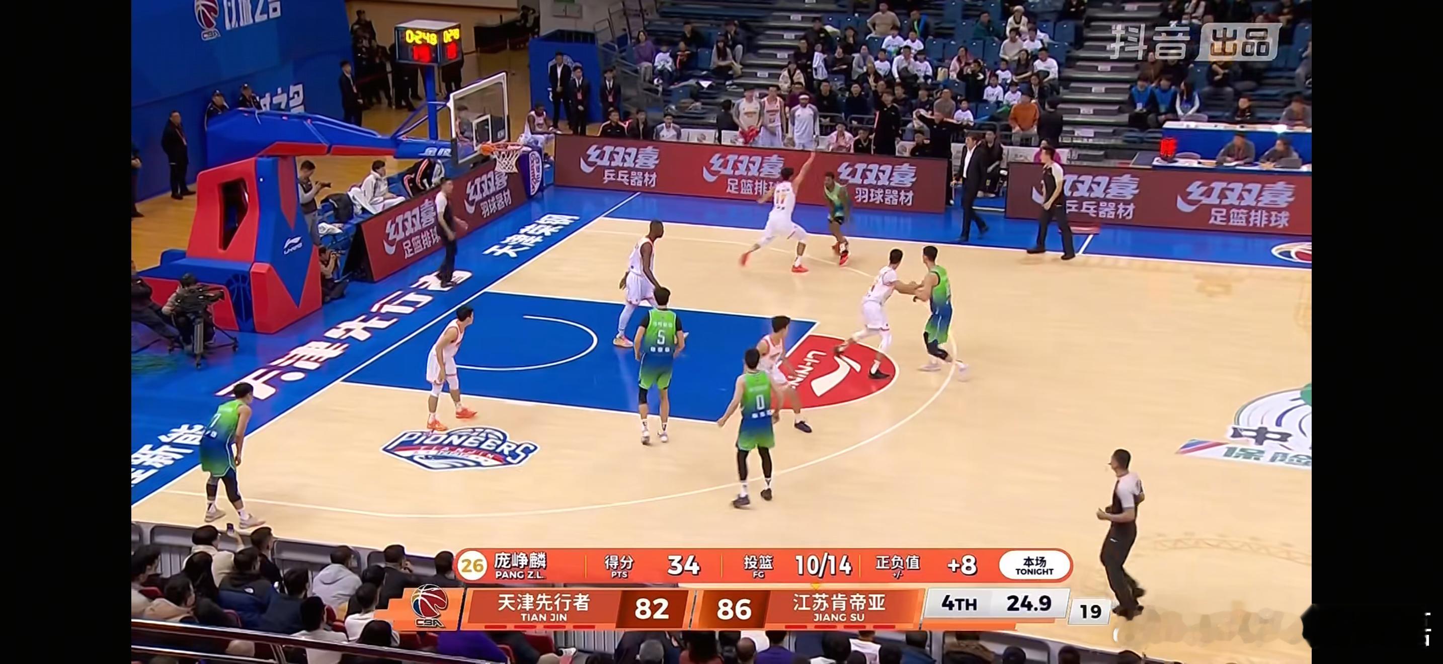 江苏肯帝亚客场击败天津，迎来了赛季首胜！老六庞峥麟绝对是肯帝亚本赛季最大的收获了