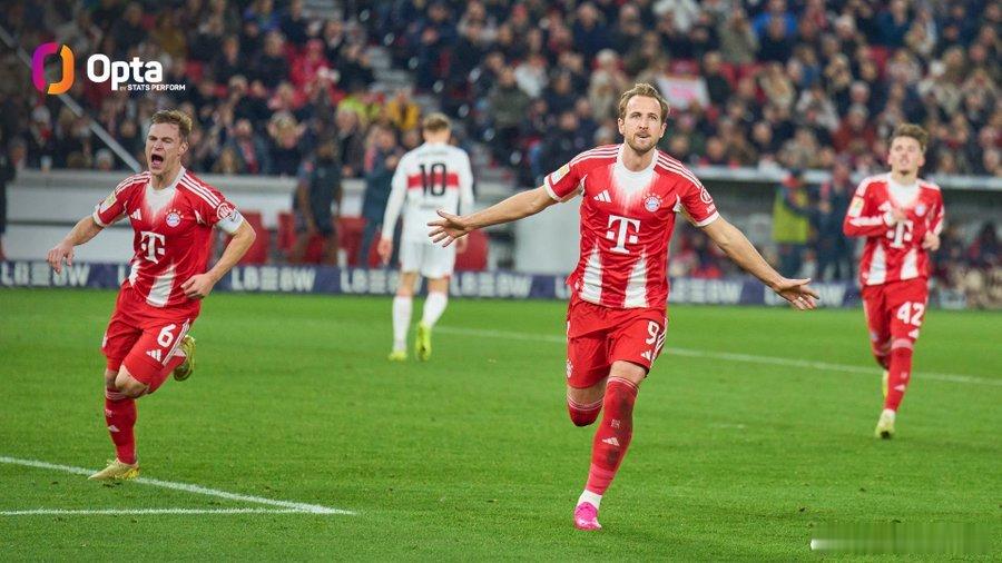 5️⃣1️⃣——哈利·凱恩為拜仁慕尼黑打進51粒正式比賽進球——在歐洲五大聯賽的