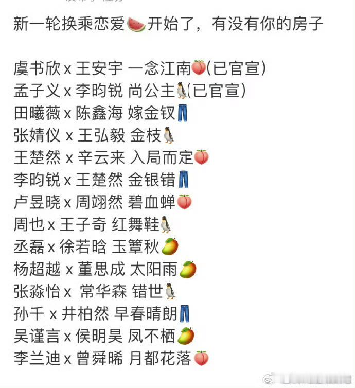就这些换乘恋爱，有想看的吗 ​​​