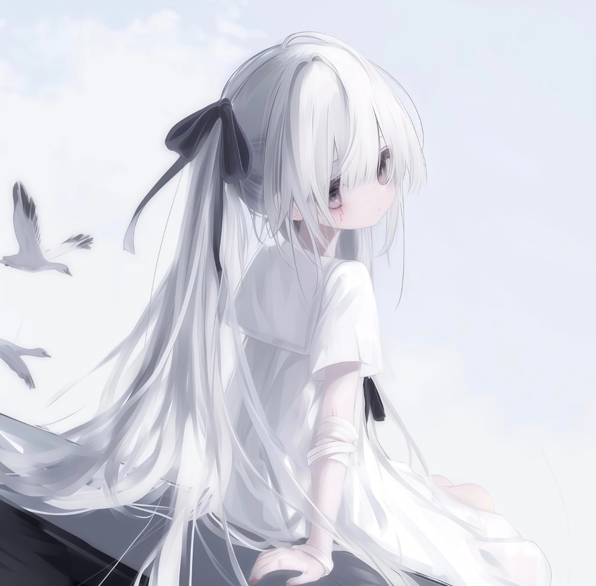 𝙒𝙚𝘾𝙝𝙖𝙩头像 | 动漫女头 | 白色系 丨审美积累 
