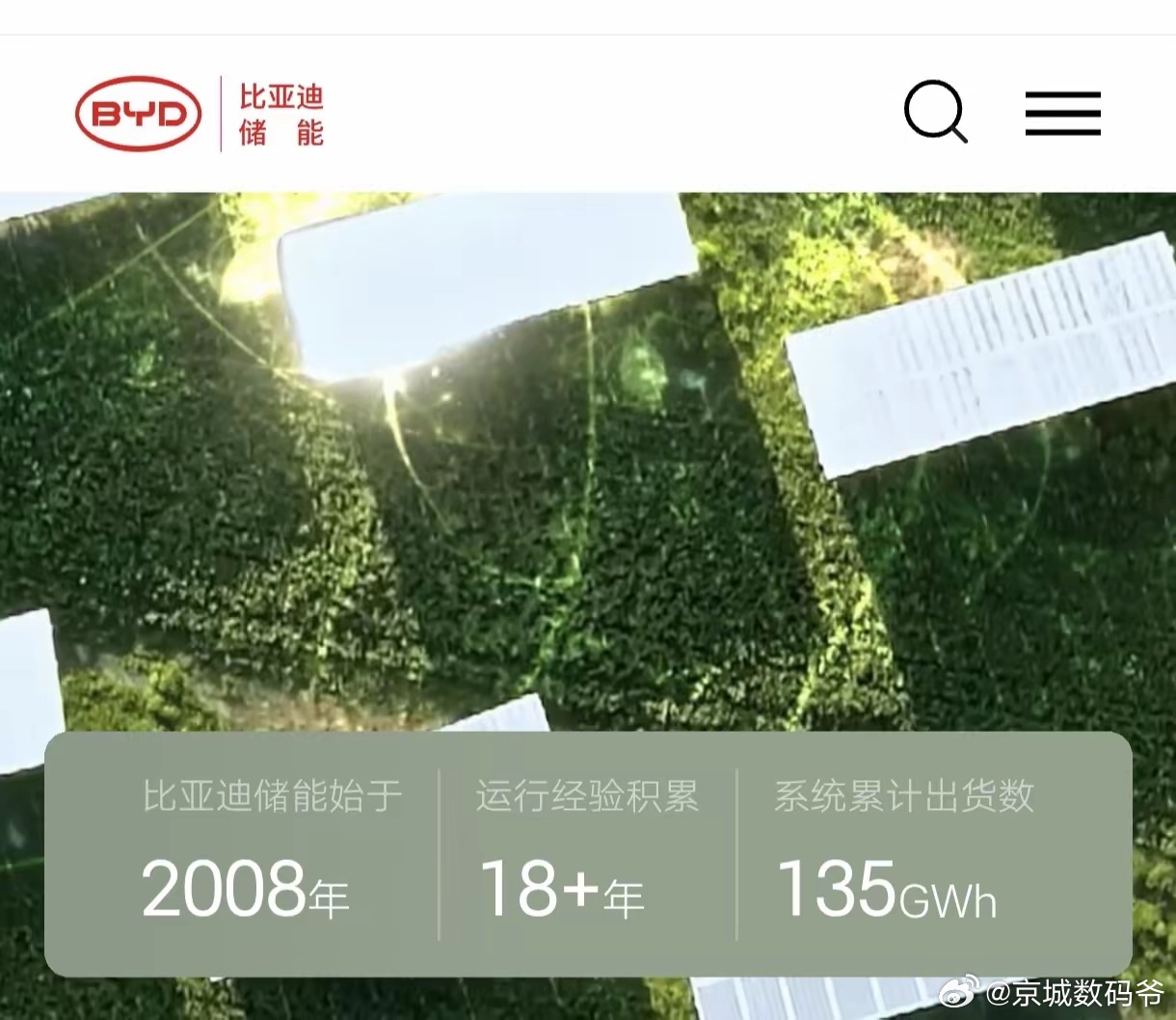 比亚迪全球储能系统出货量第一 