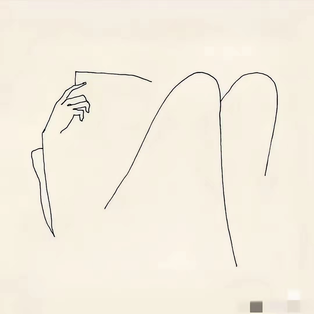 这才叫真正的大师级的简笔画。简简单单的构图，笔笔传神精妙。线条精彩，画面优美！ 
