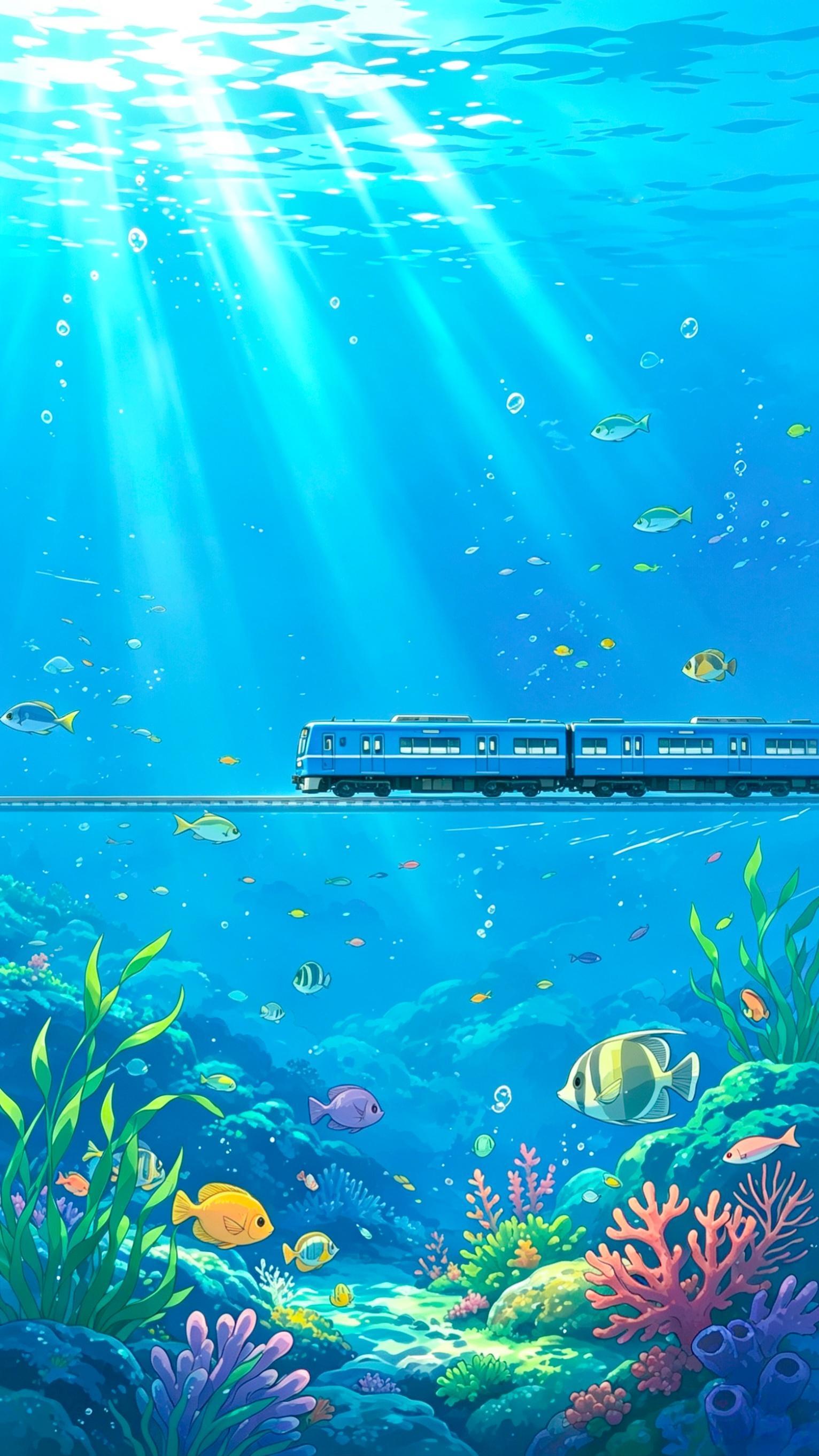 手机壁纸 | 穿越天空、穿越丛林、穿越海底，总有一趟列车能载你开往想去的地方 