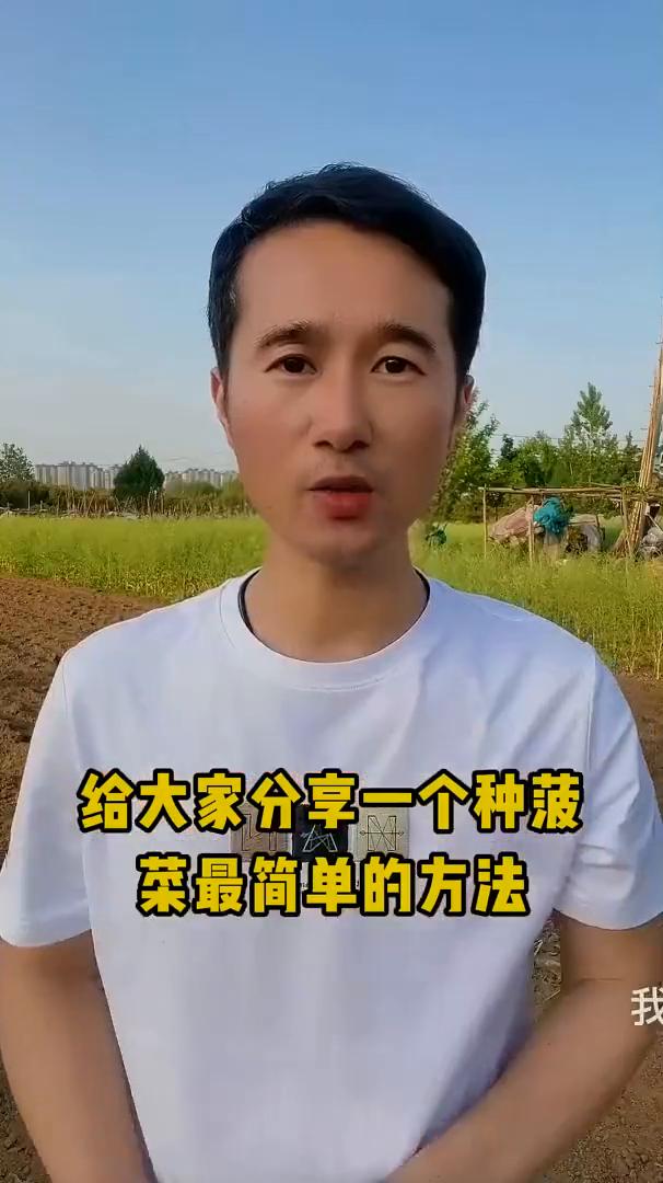 今天给大家分享一个种菠菜最简单的方法。
·随便找一个木棍，行距十五公分左右，给它