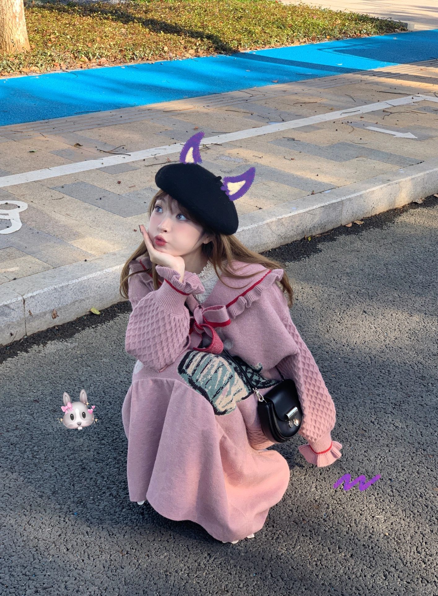 今日份甜甜💜  ྀི