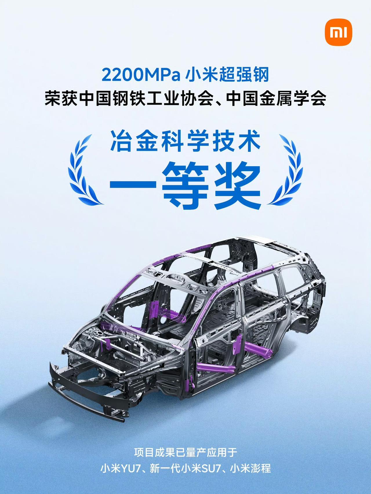 之前嘲笑小米超强钢是项目名称，现在小米超强钢获得冶金科学技术一等奖。[赞]小米汽